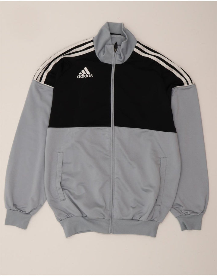 ADIDAS Herren-Trainingsanzug mit lockerer Passform, Top-Jacke, UK 36/38, klein, blau, Farbblock