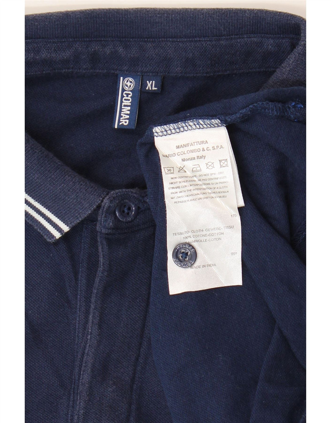 Colmar Herren Poloshirt XL Marineblau Baumwolle