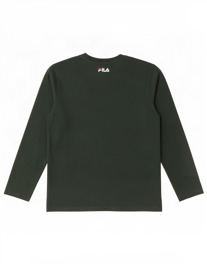 Fila Herren Top Langarm 2XL Grüne Baumwolle
