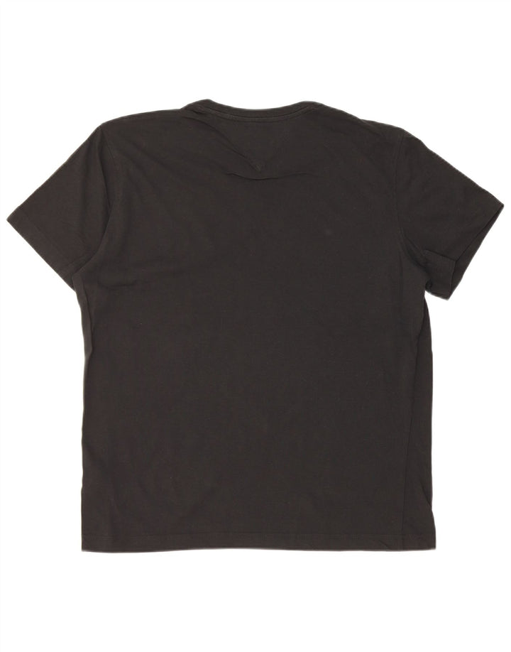 Tommy Hilfiger Herren T-Shirt Top Medium Schwarz Baumwolle
