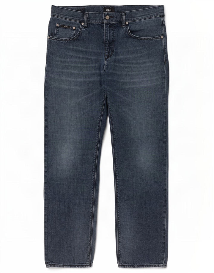 Hugo Boss Herren Straight Jeans W36 L31 Marineblau