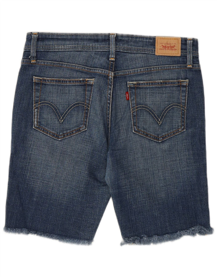 Levi's Damen 518 Denim-Shorts mit niedriger Taille, Größe 7, mittelgroß, W30, blaue Baumwolle