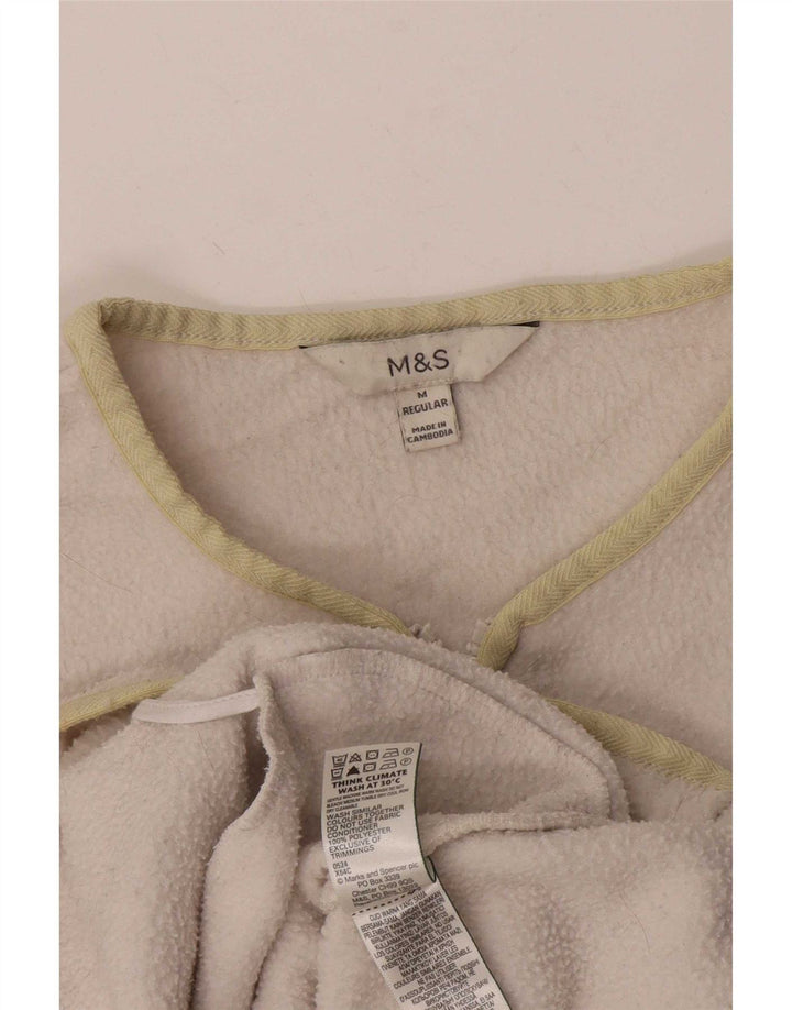 Marks & Spencer Damen Fleecejacke UK 14 Mittelgraues Polyester