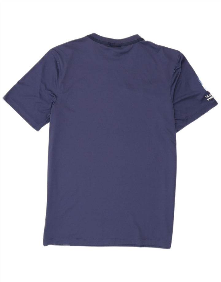 Nike Herren Dri Fit Grafik-T-Shirt-Oberteil, mittelgroß, Marineblau, Farbblock