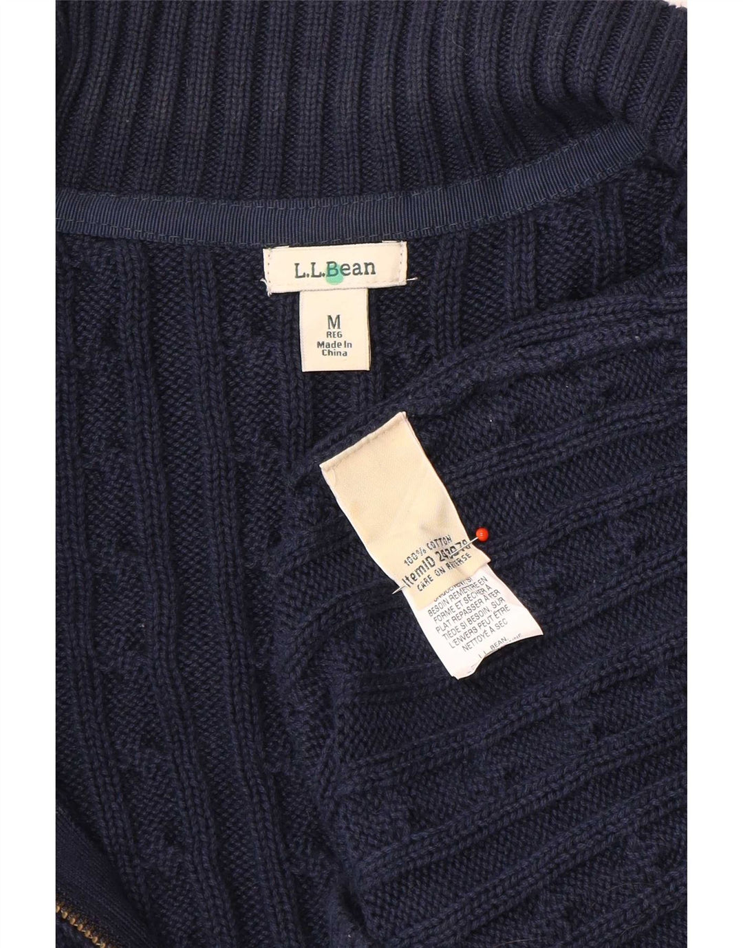 L.L.Bean Damen-Cardigan-Pullover UK 14 Mittelmarineblaue Baumwolle