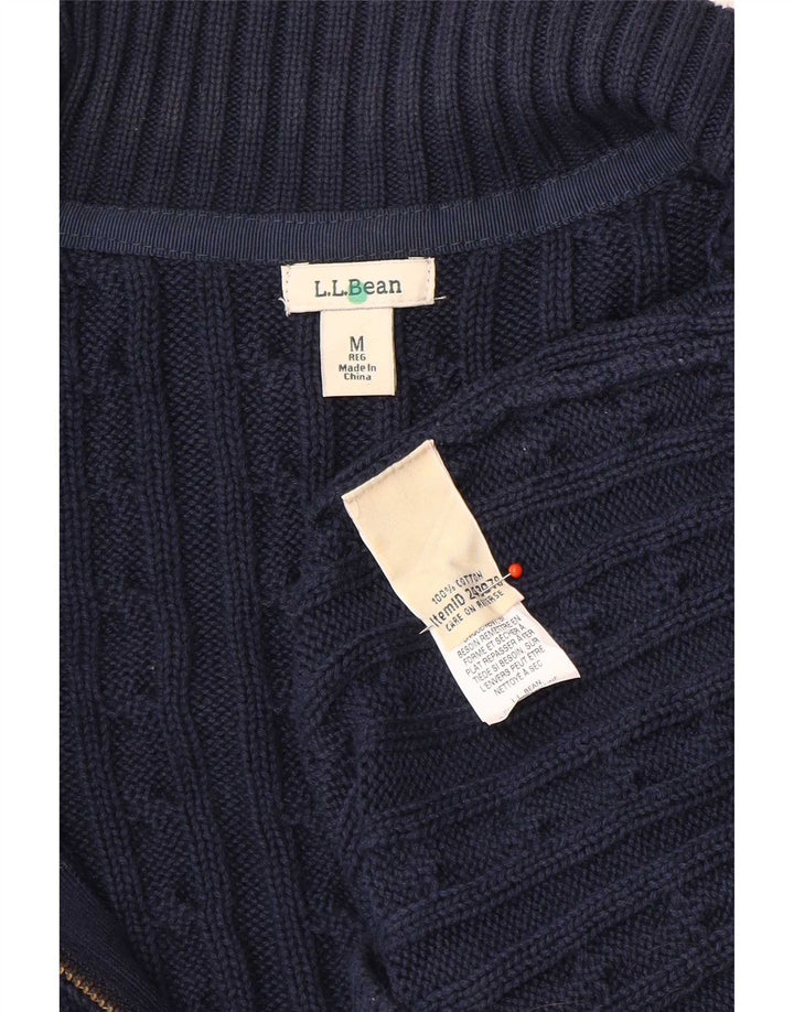 L.L.Bean Damen-Cardigan-Pullover UK 14 Mittelmarineblaue Baumwolle