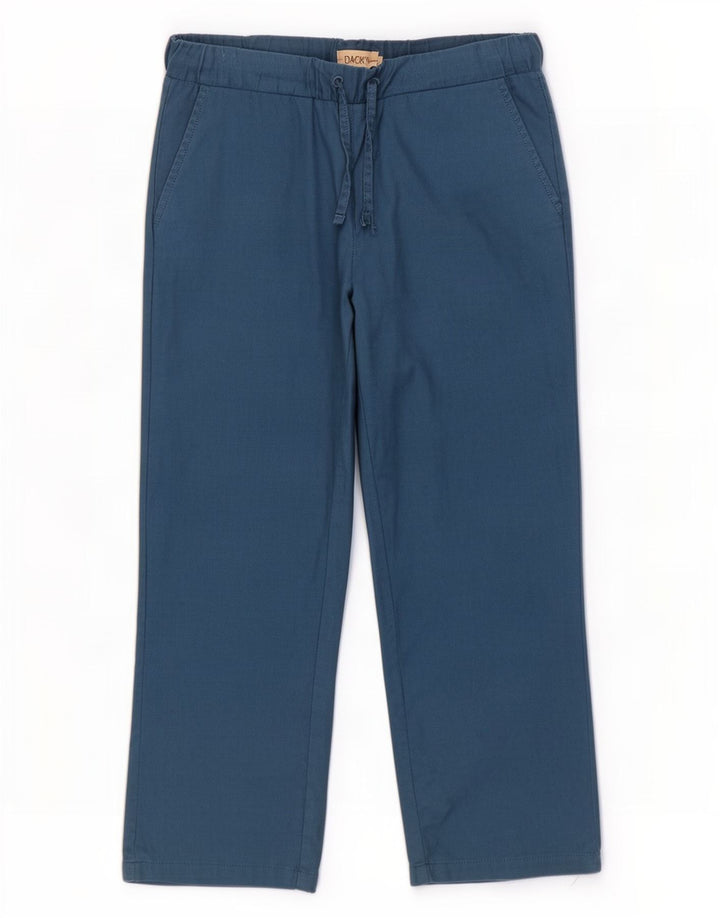 Dack's gerade Chino-Hose für Herren, Größe S, W32, L25, Blau, Baumwolle