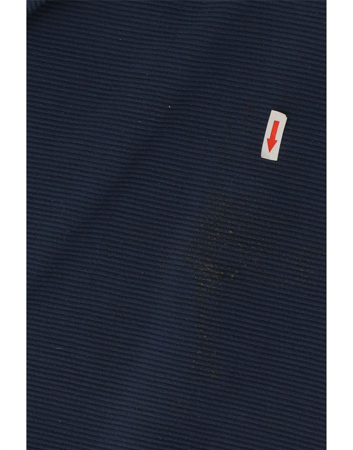Reebok Herren-Sweatshirt mit lockerer Passform und Reißverschluss am Hals, Größe L, blau, Polyester