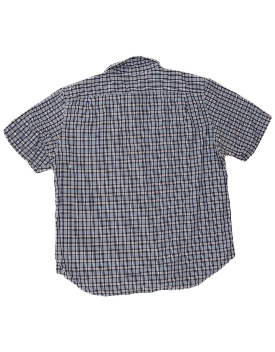Nautica Herren-Kurzarmhemd 2XL, blau kariert, Baumwolle