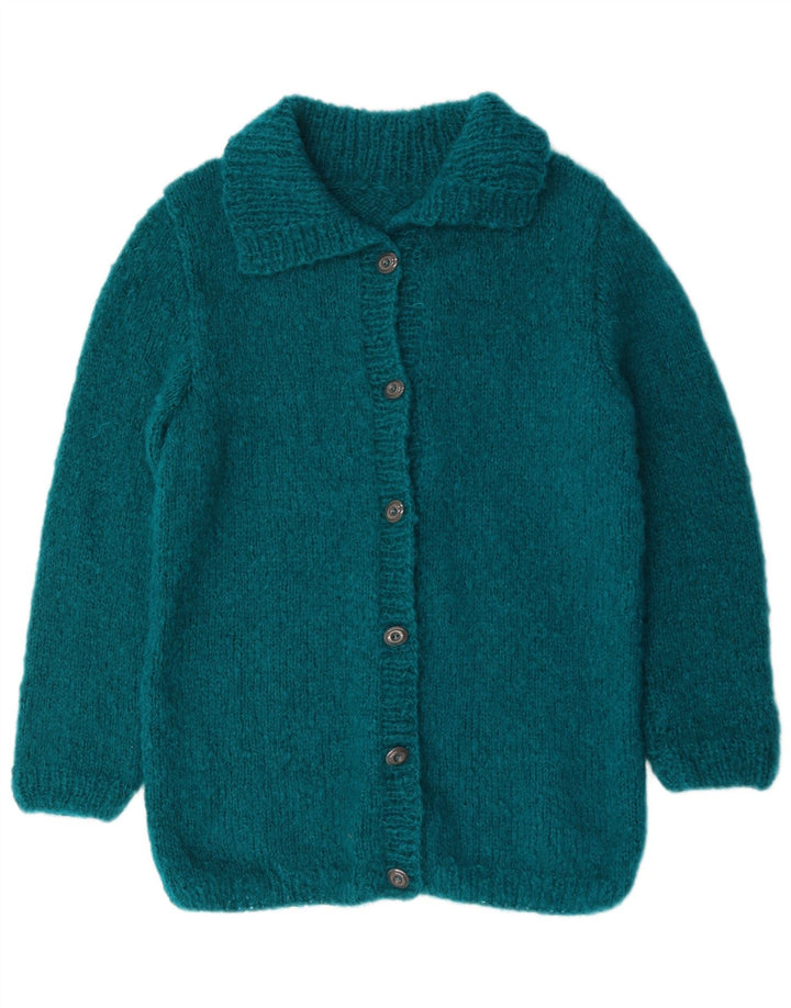 Vintage Damen Cardigan Pullover UK 12 Mittelblau