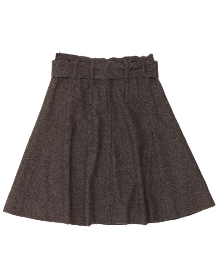 Henry Cottons Damen A-Linienrock IT 42 Medium W28 Graue Wolle