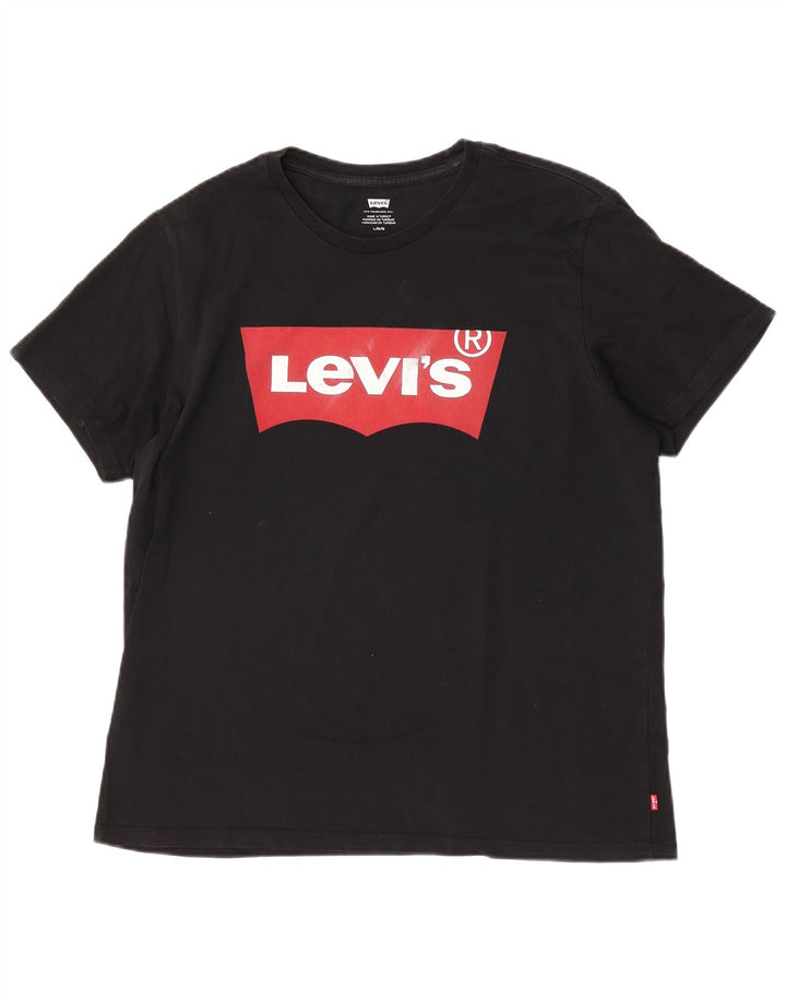 Levi's Herren-T-Shirt mit Grafik, Größe L, Schwarz