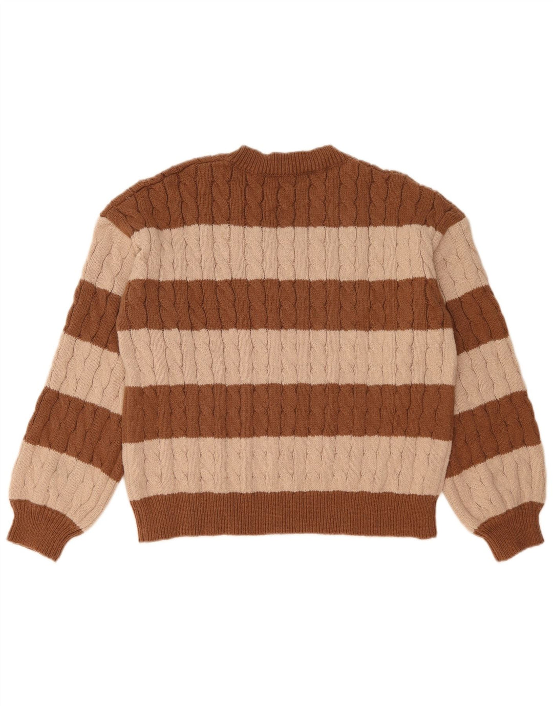 SHEIN Damen-Pullover mit V-Ausschnitt, UK 14, Mittelbraun, Farbblock