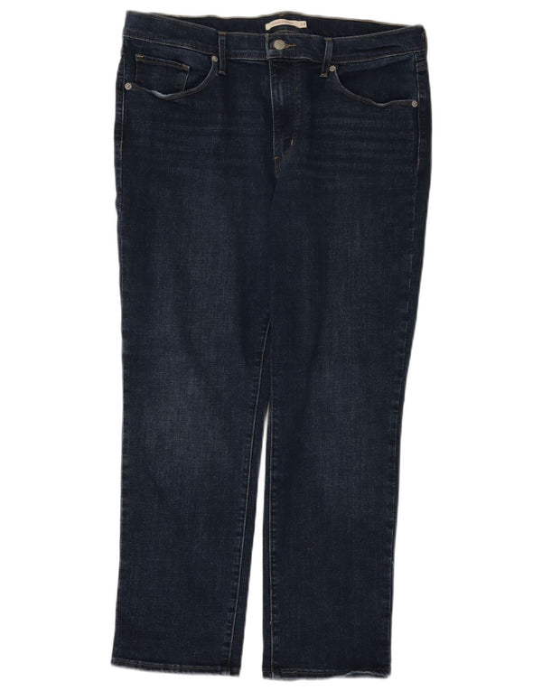 Levi's Damen-Jeans mit klassischer Passform, gerade Passform, US 14, 2XL, W32, L28, Marineblau, Baumwolle
