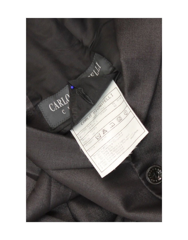 Carlo Pignatelli Herren 2-Knopf-Blazerjacke IT 52 XL Graue Seide
