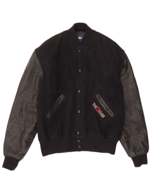 Holloway Herren Varsity Jacke UK 36 Small Schwarz