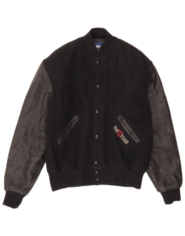 Holloway Herren Varsity Jacke UK 36 Small Schwarz