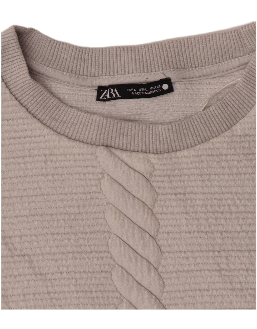 Zara Damen Sweatshirt Pullover UK 16 Large Grau Polyester