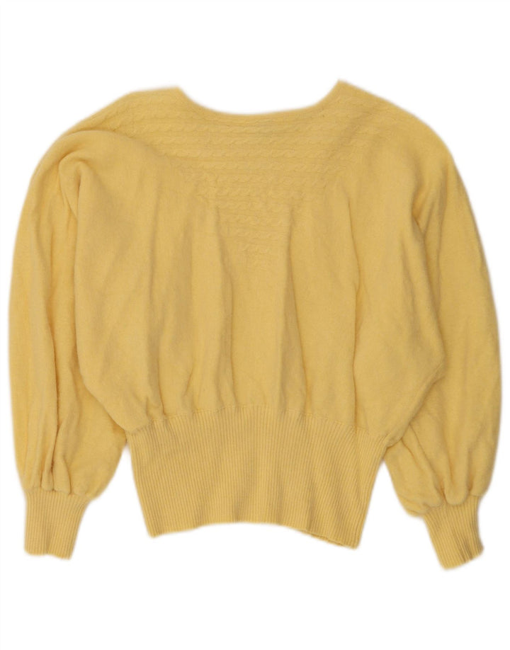 Andre Maurice Damen Pullover mit Fledermausärmeln und U-Boot-Ausschnitt, Gr. 14, Mittelgelb