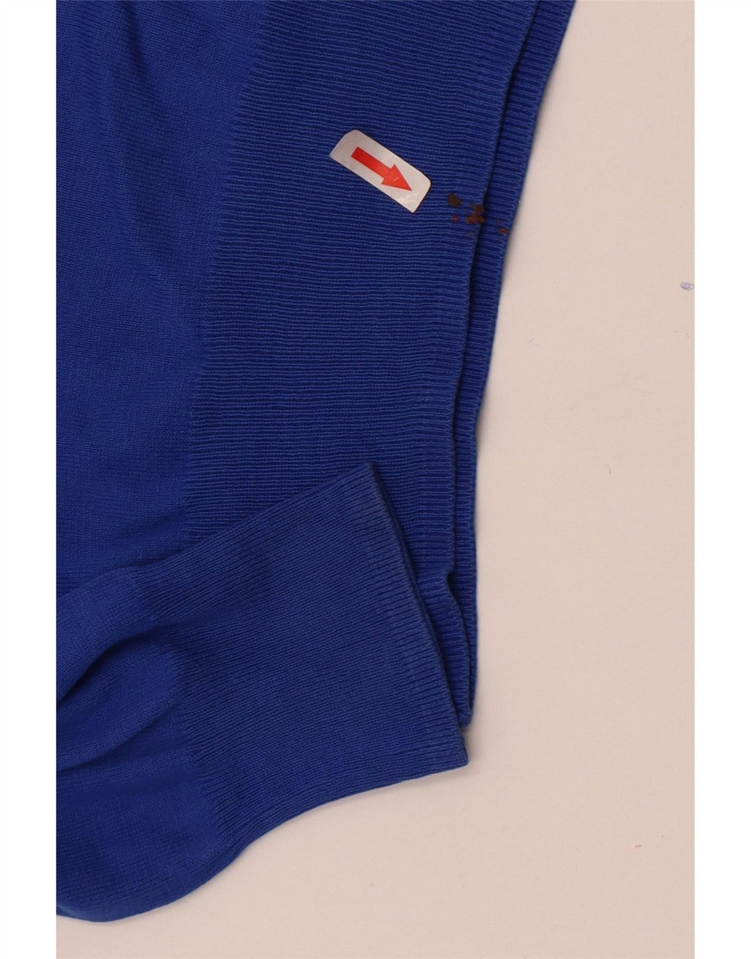Zara Herren-Pullover mit V-Ausschnitt, mittelblaue Baumwolle