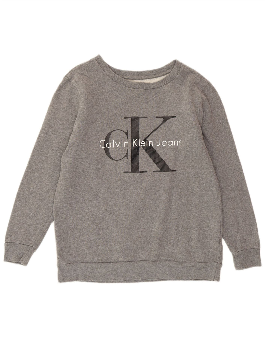 CALVIN KLEIN JEANS Damen-Sweatshirt in Übergröße, Gr. 6, XS, Grau meliert