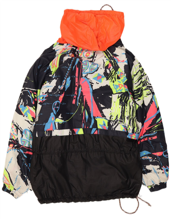 Luhta Damen Übergroße Pullover-Regenjacke UK 18 XL Schwarz Farbblock