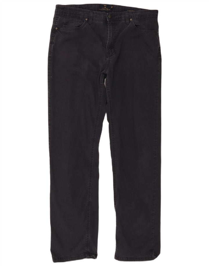 Marks & Spencer Herren Blue Harbor Freizeithose W36 L33 Marineblau