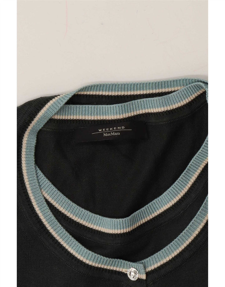 Max Mara Damen-Wochenend-Cardigan-Pullover UK 16 Large Grün