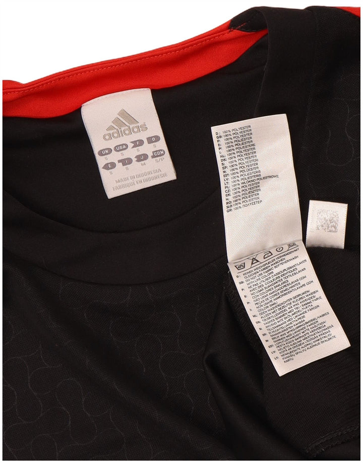 Adidas Herren T-Shirt Top Small Schwarz Colourblock Polyester