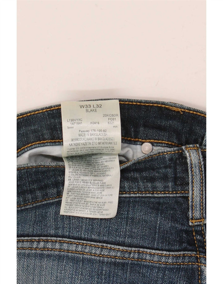 Lee Herren Blake Straight Jeans W33 L32 Blaue Baumwolle