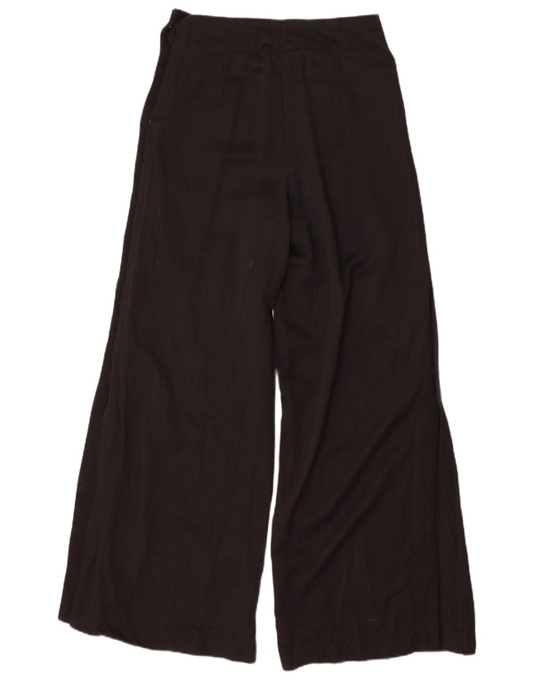 Zara Damen-Freizeithose mit weitem Bein, Größe M, W28, L31, Schwarz