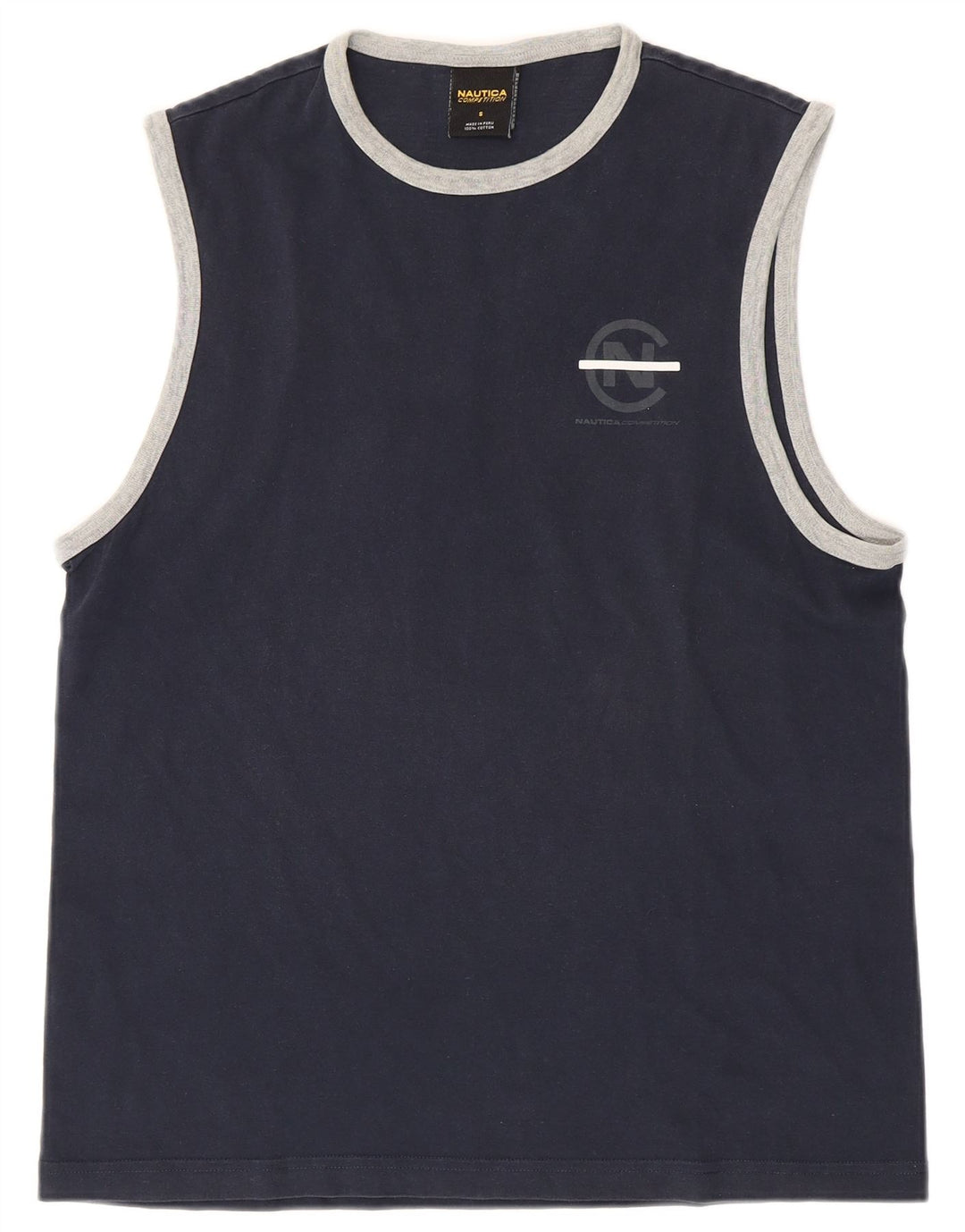 Nautica Herren-Weste mit Grafik, Größe S, marineblau, Baumwolle