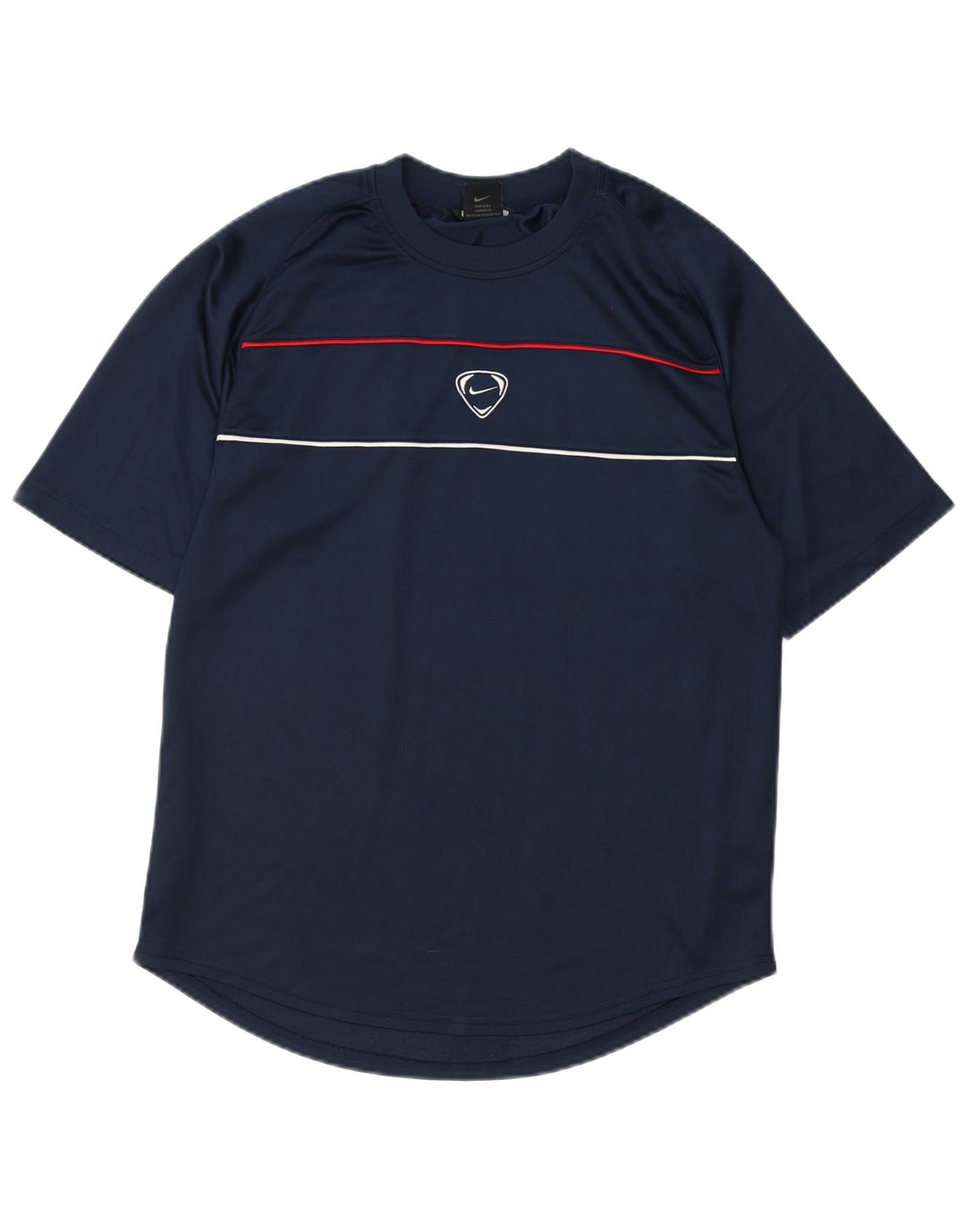 Nike Herren T-Shirt Top Large Marineblau Polyester