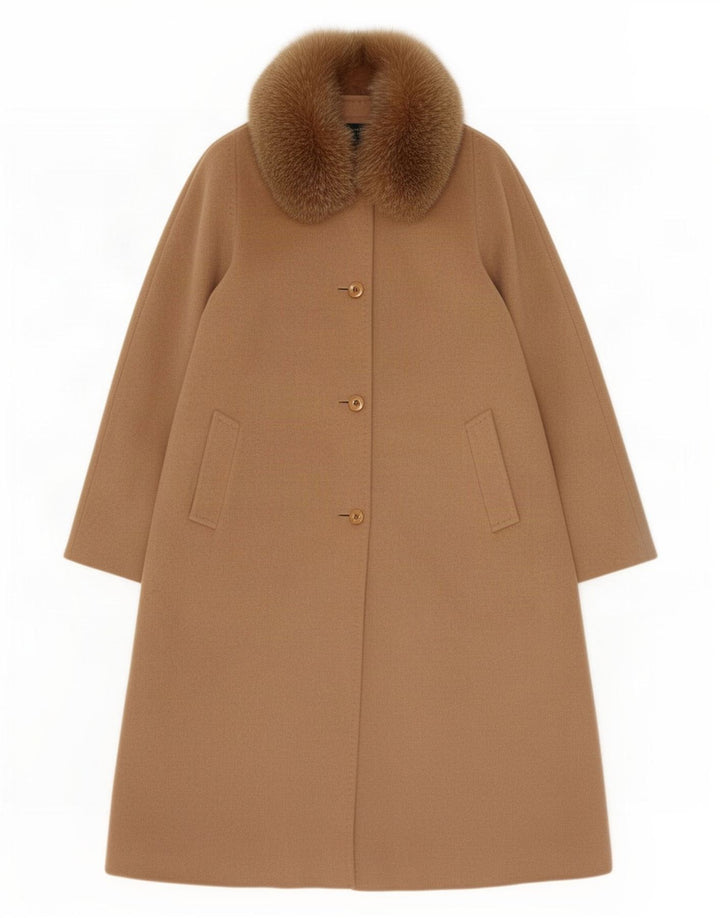 Cinzia Rocca Damen Übergroßer Mantel UK 18 XL Braune Wolle