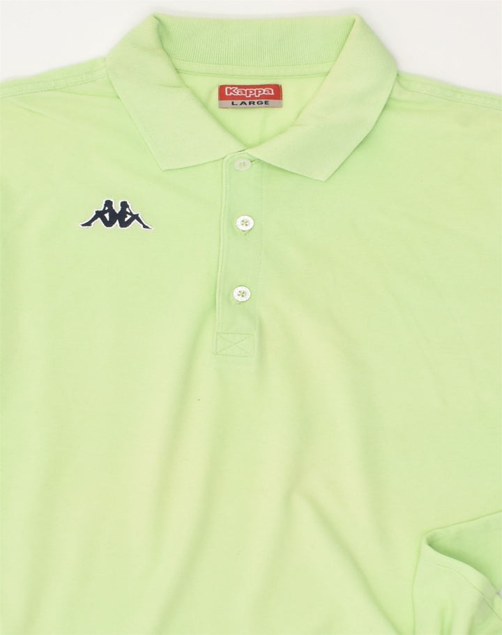 KAPPA Mens Polo Shirt Large Green Cotton | Vintage Kappa | Thrift | Second-Hand Kappa | Used Clothing | Messina Hembry 