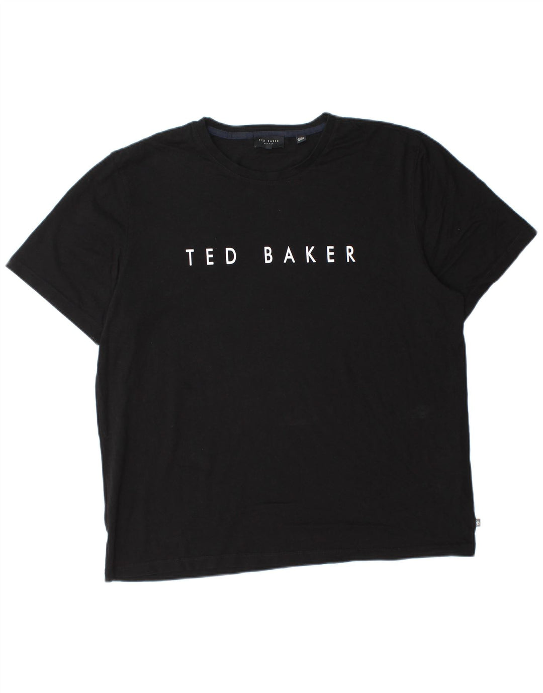 Ted Baker Herren-T-Shirt mit Grafik, Größe 5 XL, schwarze Baumwolle