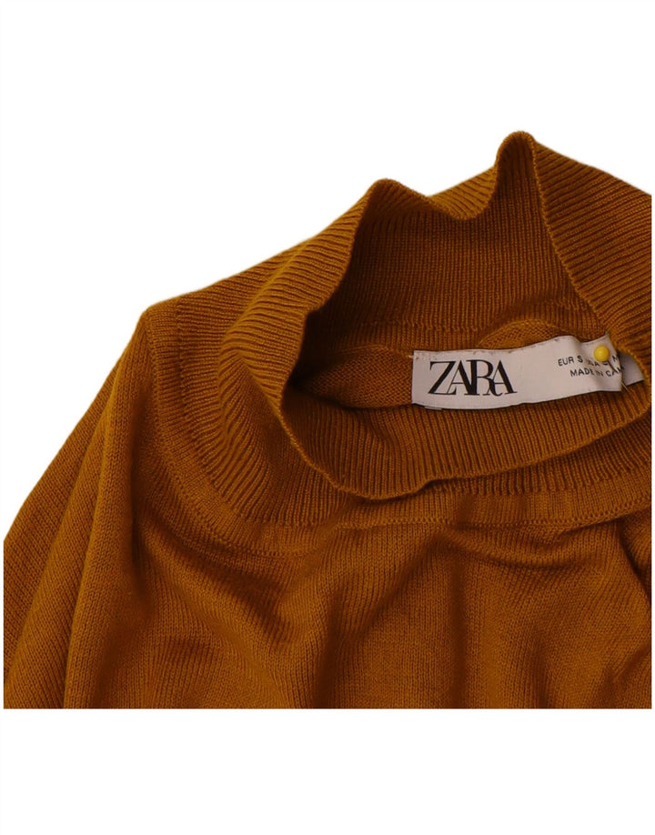 Rollkragenpullover für Damen von Zara, Gr. 10, Beige