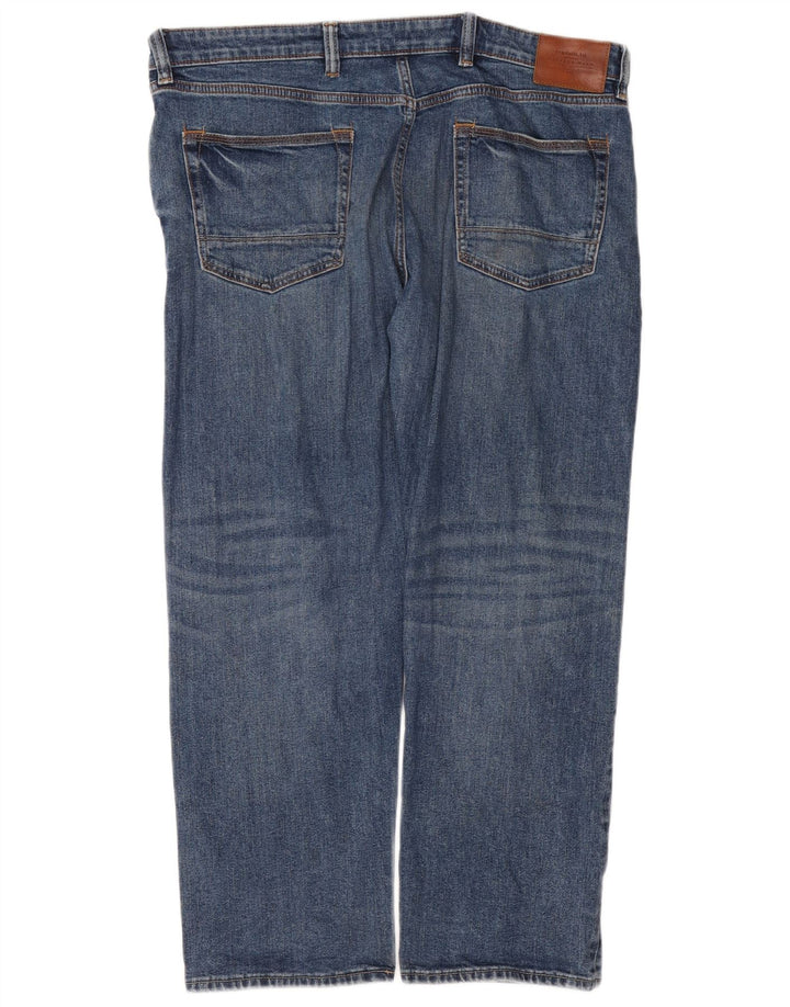 Marks & Spencer Herren Straight Jeans W38 L29 Blaue Baumwolle