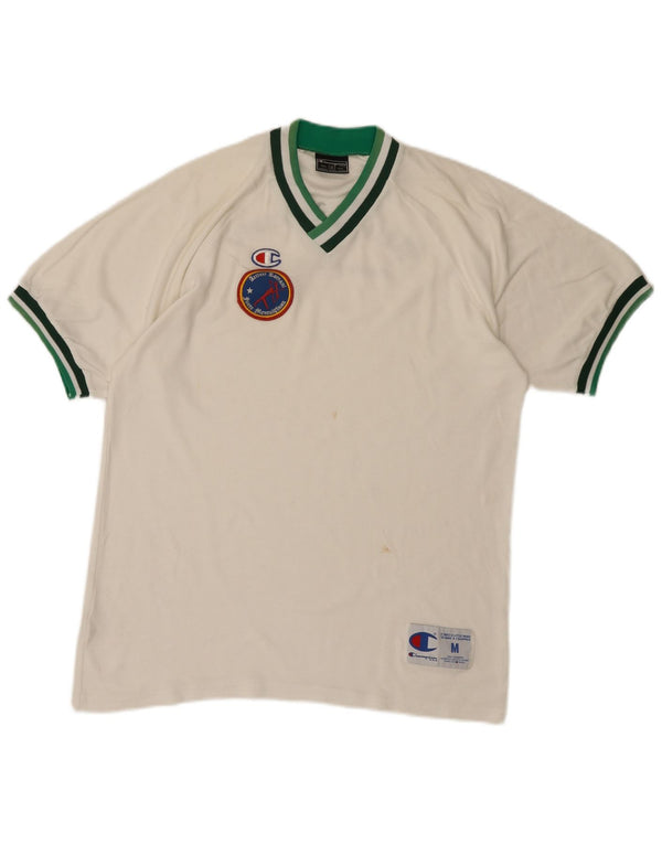 Champion Herren-T-Shirt mit grafischer Grafik, mittelweiße Baumwolle