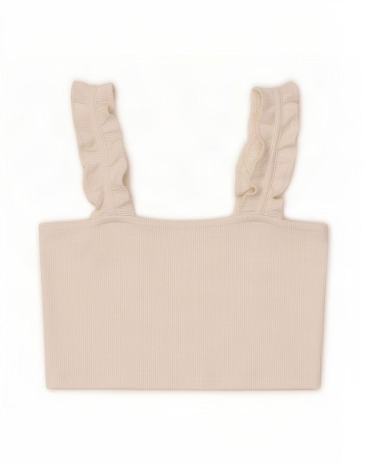 Zara Damen Crop Top UK 14 Large Weiß