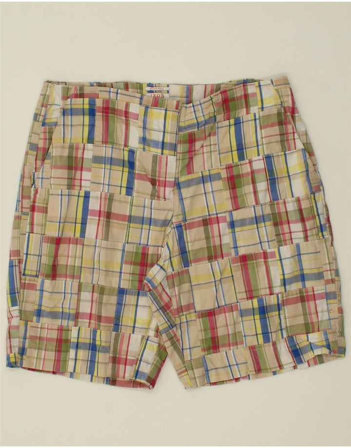 IZOD Womens Chino Shorts US 10 Large W32  Multicoloured Patchwork Cotton Vintage Izod and Second-Hand Izod from Messina Hembry 