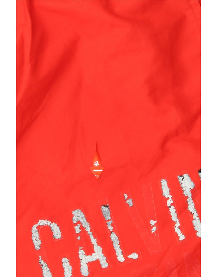 CALVIN KLEIN Herren Badeshorts mit Grafik, groß, rotes Polyester
