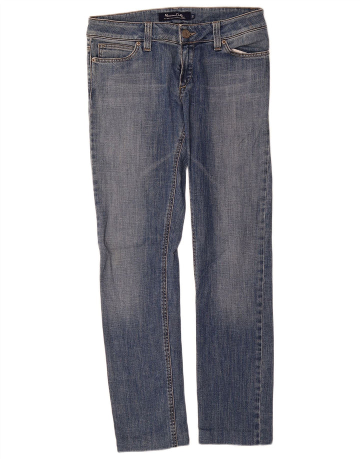 Massimo Dutti Damen Slim Jeans W28 L30 Blau