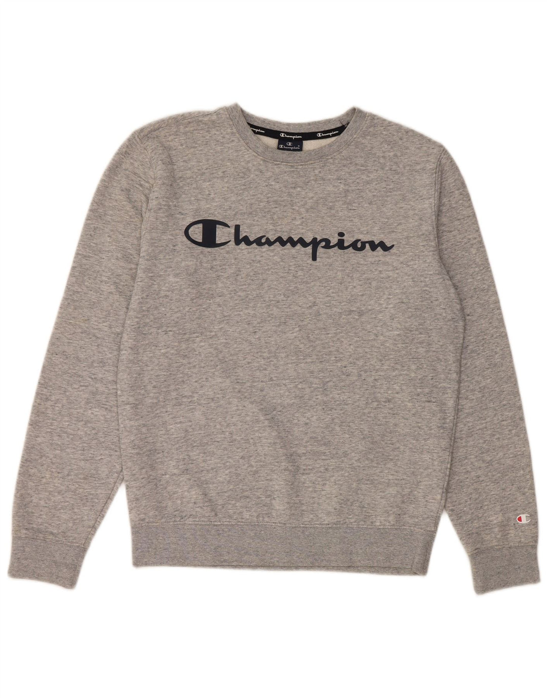 Champion Herren-Sweatshirt mit Grafik, klein, grau meliert, Baumwolle
