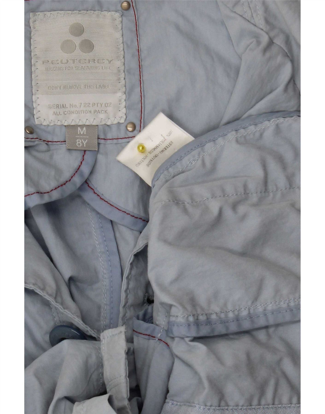 PEUTEREY Utility-Jacke für Mädchen, 7–8 Jahre, blaues Polyamid