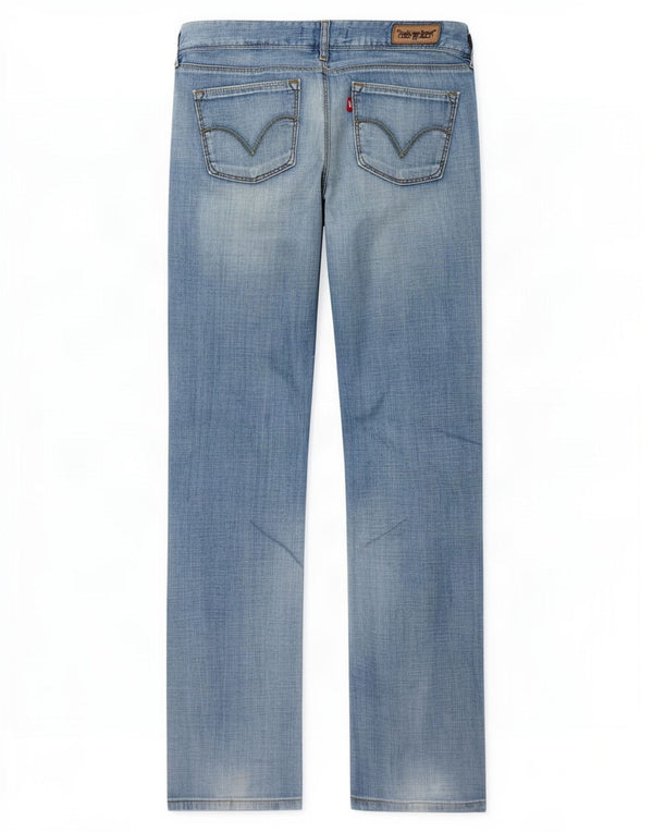Levi's Damen 570 Straight Jeans W30 L34 Blaue Baumwolle