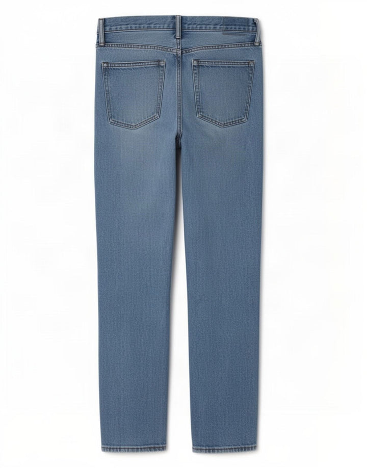 Gap Damen Straight Jeans W30 L32 Blaue Baumwolle
