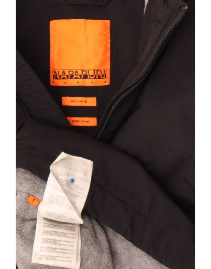 Napapijri Herren Geographic Graphic Anorak Jacke UK 36 Small Schwarz