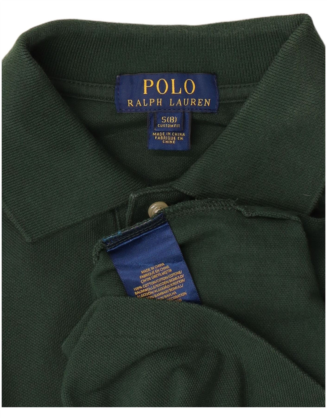 POLO RALPH LAUREN Jungen-Poloshirt mit individueller Passform, 7–8 Jahre, Größe S, Grün
