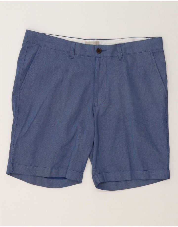 Marks & Spencer Herren-Chinoshorts W34, Größe L, Blau, Baumwolle